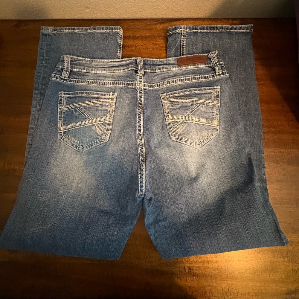Rock & Roll Light Blue Straight Leg Jeans W32 L32 - Picture 2 of 5